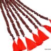 AAA+ Red Garnet 5mm-6mm Heart Briolette Beads | 8" Strand | Natural Red Garnet Semi Precious Gemstone Briolettes Loose Faceted Heart Beads - Image 2
