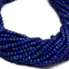 AAA Lapis Lazuli Rondelle 3mm-4mm Beads | 13"inch Strand | Deep Blue Natural Lapis Faceted Semi Precious Gemstone Beads for Jewelry Supply - Image 2