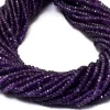 Amethyst Beads, Gemstone 3mm-4mm Faceted Rondelle Beads | 13" Strand | Natural African Amethyst Semi Precious Gemstone Beads - AAA+ Quality - Image 2