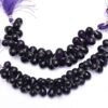 AAA Amethyst Quartz 11x15mm Faceted Teardrop Briolettes | Deep Purple Amethyst Hydro Quartz Gemstone Faceted Drops Beads for Jewelry Making - Image 2