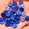 AAA Lapis Lazuli 11x3mm Round Button | Deep Blue Natural Lapis Lazuli Loose Gemstone Buttons | 2mm Double Hole Semi Precious Smooth Buttons