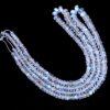 AAA+ White Rainbow Moonstone 4mm-6mm Smooth Rondelle Beads | 16" Strand | Blue Fire Moonstone Semi Precious Gemstone Loose Beads for Jewelry - Image 3