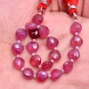 AAA+ Rare Ruby 8mm Faceted Heart Briolette Fancy Beads | Natural Red Ruby Precious Gemstone Loose Heart Beads for Jewelry | 7inch Strand - Image 4
