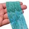 Turquoise Gemstone 3mm Micro Faceted Rondelle Beads | 13inch Strand | Natural Arizona Multi Turquoise Semi Precious Gemstone Loose Beads - Image 3