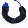 AAA+ Natural Blue Sapphire Pylin 3mm-4mm Faceted Rondelle Beads | 13inch Strand | AAA+ Blue Sapphire Precious Gemstone Faceted Loose Beads