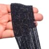 AAA+ Natural Blue Sapphire Pylin 3mm-4mm Faceted Rondelle Beads | 13inch Strand | AAA+ Blue Sapphire Precious Gemstone Faceted Loose Beads - Image 2