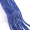 AAA+ Blue Sapphire Faceted Rondelle Beads | 2.5mm-3.5mm Beads 16inch Strand | Natural Blue Sapphire Precious Gemstone Faceted Beads