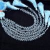 AAA+ Aquamarine Gemstone 6mm-7mm Heart Briolette Beads | Natural Aquamarine Semi Precious Gemstone Loose Faceted Beads | 8inch Strand - Image 4