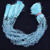 AAA+ Aquamarine Gemstone 6mm-7mm Heart Briolette Beads | Natural Aquamarine Semi Precious Gemstone Loose Faceted Beads | 8inch Strand - Image 2