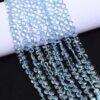 AAA+ Aquamarine Gemstone 6mm-7mm Heart Briolette Beads | Natural Aquamarine Semi Precious Gemstone Loose Faceted Beads | 8inch Strand - Image 3