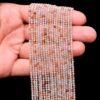 AAA+ Red Rutilated Quartz 2mm-3mm Gemstone Rondelle Faceted Beads | 13" Strand | Natural Bronze Rutile Semi Precious Gemstone Loose Beads - Image 3