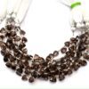 AAA+ Smoky Quartz 7mm-8mm Faceted Trillion Briolette Beads | Natural Brown Smoky Semi Precious Gemstone 3D Triangle Loose Beads | 6" Strand - Image 2