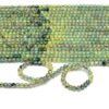 AAA+ Green Sapphire 2mm-3mm Precious Gemstone Micro Faceted Beads | 13inch Strand | Natural Multi Green Sapphire Precious Gemstone Rondelle
