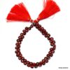 AAA+ Red Garnet 5mm-6mm Heart Briolette Beads | 8" Strand | Natural Red Garnet Semi Precious Gemstone Briolettes Loose Faceted Heart Beads