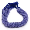 AAA Tanzanite 3mm-4mm Faceted Rondelle Beads | 13inch Strand | Natural Tanzanite Gemstone Rondelle Beads for Jewelry Making