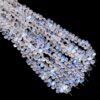 AAA+ White Rainbow Moonstone 6x8mm Smooth Pear Briolette Beads | 8inch Strand | Moonstone Blue Fire Semi Precious Gemstone Loose Briolettes - Image 3