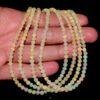 Yellow High Fire Ethiopian Welo Opal Fire 4mm-5mm Loose Round Faceted Beads | 16" Strand | Ethiopian Welo Opal Gemstone Beads for Jewelry - Image 3