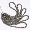 AAA Labradorite 6mm-7mm Rondelle Faceted Beads | 16inch Strand | Natural Labradorite Moonstone Semi Precious Gemstone Fire Beads for Jewelry - Image 3