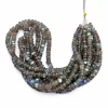AAA Labradorite 6mm-7mm Rondelle Faceted Beads | 16inch Strand | Natural Labradorite Moonstone Semi Precious Gemstone Fire Beads for Jewelry