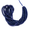 Natural Blue Sapphire 3mm-6mm Faceted Rondelle Handcut Beads | 16" Strand | Dark Blue Sapphire Pylin Precious Gemstone Faceted Loose Beads - Image 2