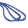 AAA+ Blue Sapphire Faceted Rondelle Beads | 2.50mm-4.50mm Beads 16inch Strand | Natural Blue Sapphire Precious Gemstone Faceted Loose Beads - Image 4