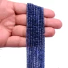 Natural Blue Sapphire Gemstone 2.50mm-4mm Faceted Rondelle Handcut Beads | 16" Strand | Blue Sapphire Precious Gemstone Faceted Loose Beads - Image 6