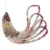 AAA+ Multi Sapphire 2.5x4mm-3x5mm Teardrop Briolette Faceted Beads | 16inch Strand | Natural Multi Sapphire Precious Gemstone Loose Drops