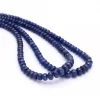 Natural Blue Sapphire 3mm-6mm Faceted Rondelle Handcut Beads | 16" Strand | Dark Blue Sapphire Pylin Precious Gemstone Faceted Loose Beads