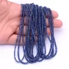 Natural Blue Sapphire Gemstone 2.50mm-4mm Faceted Rondelle Handcut Beads | 16" Strand | Blue Sapphire Precious Gemstone Faceted Loose Beads - Image 3