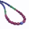 AAA+ Emerald / Blue Sapphire / Ruby 4x6mm-5x7mm Smooth Oval Beads | Natural Multi Precious Gemstone Loose Oval Beads for Jewelry | 12" Long