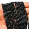 AAA Black Spinel Rondelle Beads | 3mm-4mm Faceted Beads | 13inch Strand | Natural Black Spinel Handcut Semi Precious Gemstone Roundel Beads - Image 2