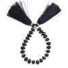 AAA Black Spinel Faceted Teardrop Briolette Beads | 6x9mm Drops 6inch Strand | Natural Black Spinel Semi Precious Gemstone Teardrop Beads - Image 2