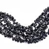 AAA Black Spinel Gemstone Faceted Pear Briolette | 6x9mm Beads 8inch Strand | Natural Black Spinel Gemstone Pear Briolette Beads for Jewelry