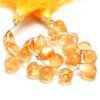 AAA Citrine Gemstone Teardrop Briolette Beads | 8x12mm Bead 8" Strand - 94 Carats | Honey Citrine Semi Precious Gemstone Faceted Drop Beads