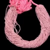 AAA Strawberry Quartz 2mm-2.5mm Gemstone Micro Faceted Rondelle Beads | 13inch Strand | Pink Quartz Semi Precious Gemstone Beads for Jewelry - Image 2