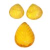AAA Citrine Gemstone Quartz Carving Necklace Beads | Quartz Briolettes | Citrine Hydro Quartz Leaf & Flower Carving Beads Set for Jewelry - Image 2