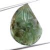 Rare Emerald Gemstone Hand Carving Cabochon | Emerald 13x17mm Fancy Cabochon | Natural Precious Loose Gemstone Floral Carved Fancy Cabochon
