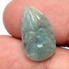 Rare Emerald Gemstone Hand Carving Cabochon | Emerald 11x20mm Fancy Cabochon | Natural Precious Loose Gemstone Floral Carved Fancy Cabochon