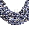 Sodalite Gemstone Faceted Nugget Beads | AAA Sodalite 14mm-16mm Step Cut Uneven | Natural Semi Precious Gemstone Rare Beads | 15inch Strand