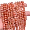 Sunstone Gemstone Rondelle Faceted Beads | 5mm-10mm Beads 8inch Strand | Natural Sunstone Fire Semi Precious Gemstone Beads | AAA+ Quality - Image 2
