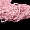 AAA Strawberry Quartz 2mm-2.5mm Gemstone Micro Faceted Rondelle Beads | 13inch Strand | Pink Quartz Semi Precious Gemstone Beads for Jewelry