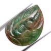 AAA Emerald Gemstone Hand Carving Cabochon | Emerald 15x20mm Fancy Cabochon | Natural Precious Loose Gemstone Floral Carved Fancy Cabochon