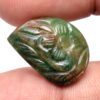 AAA Emerald Gemstone Hand Carving Cabochon | Emerald 15x20mm Fancy Cabochon | Natural Precious Loose Gemstone Floral Carved Fancy Cabochon - Image 2