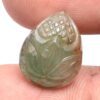 Natural Emerald Gemstone Hand Carving Pear Cabochon | Emerald Pear Cabochon | Rare Precious Loose Gemstone Floral Carved Pear Cabochon - Image 2