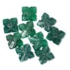 Green Onyx Flower Carving Loose Beads | 12x12mm Gemstone Flower | AAA+ Onyx Semi Precious Loose Gemstone Rare Fancy Beads for Jewelry Making - Image 2