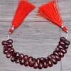 AAA Red Garnet Gemstone Pear Briolette Beads | 6inch Layout | Natural Red Garnet Semi Precious Gemstone Faceted Briolette for Jewelry Making - Image 3