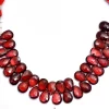 AAA Red Garnet Gemstone Pear Briolette Beads | 6inch Layout | Natural Red Garnet Semi Precious Gemstone Faceted Briolette for Jewelry Making - Image 4