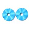 Turquoise Carving Flower Loose Gemstone Pair | Beautiful 25mm Flower 6mm Hole | Turquoise SYNTHETIC Gemstone Pair | 45 Carats - AAA Quality