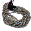 AAA+ Labradorite 5mm-6mm Heishi / Tyre Faceted Rondelle | Gemstone Disc Beads 13inch Strand | Natural Labradorite Blue Flash Gemstone Coin - Image 2