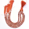 Sunstone Gemstone 7mm Rondelle Faceted Beads | 6inch Strand | Natural Sunstone Fire Semi Precious Gemstone Rondelle Loose Beads | AAA Quality - Image 2